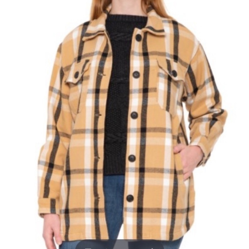Lucky Brand oversized plaid shacket